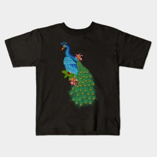 Peacock Tropical Kids T-Shirt